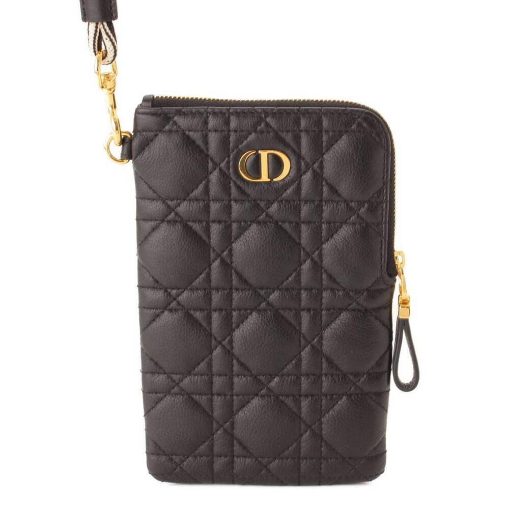Christian Dior CARO Multifunction Clutch Shoulder Bag Black
